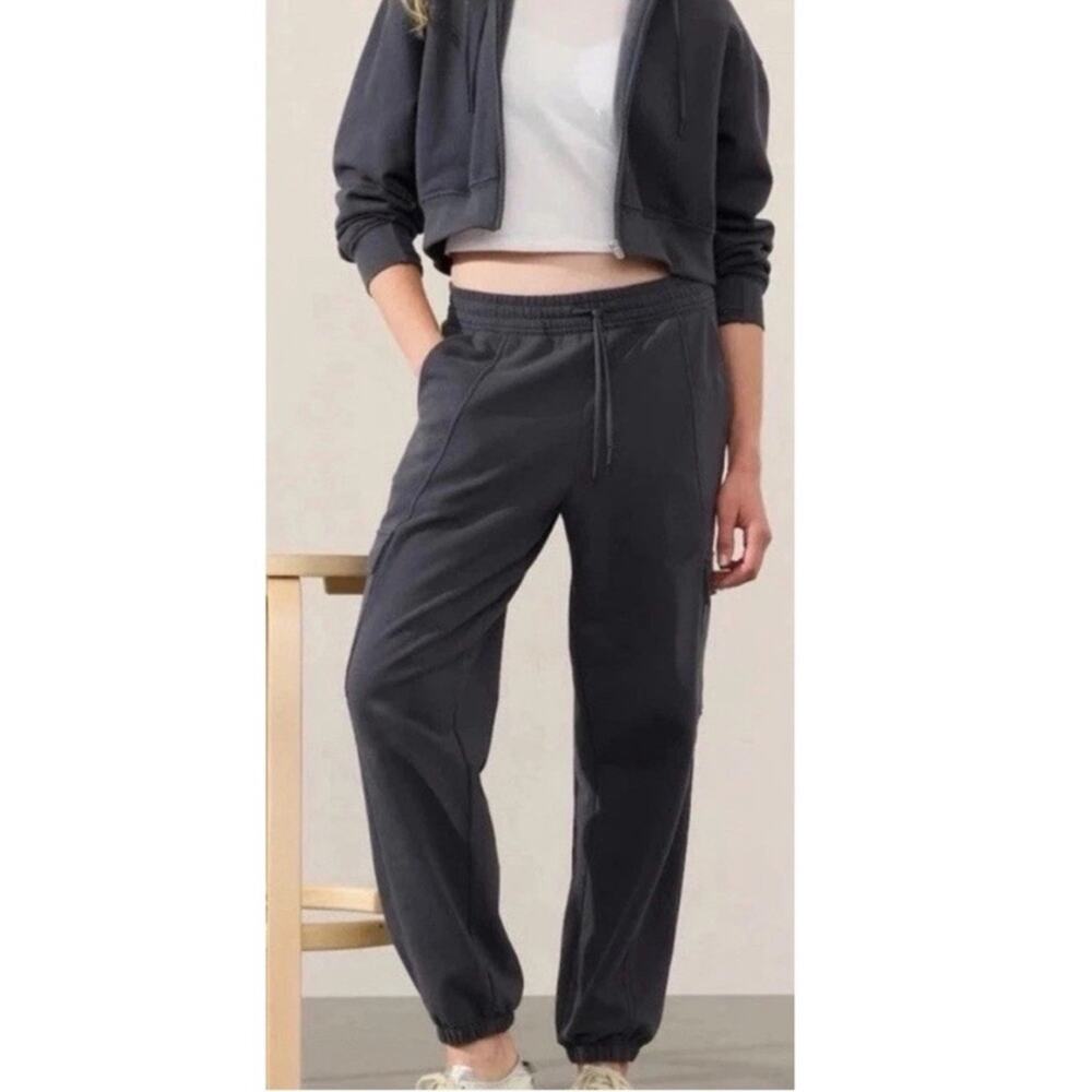 Athleta Forever Fleece High Rise Jogger Women's Size XS Black